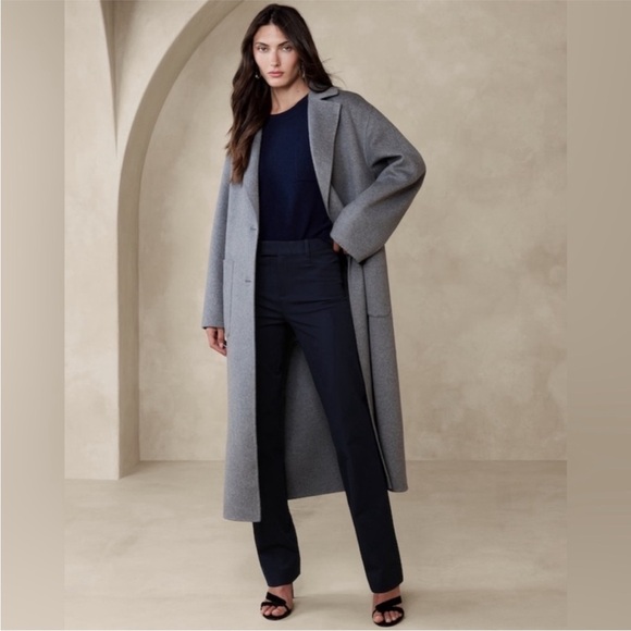 NWT! Banana Republic Navy Straight Sloan Pant - Size 8 LONG - Picture 1 of 4